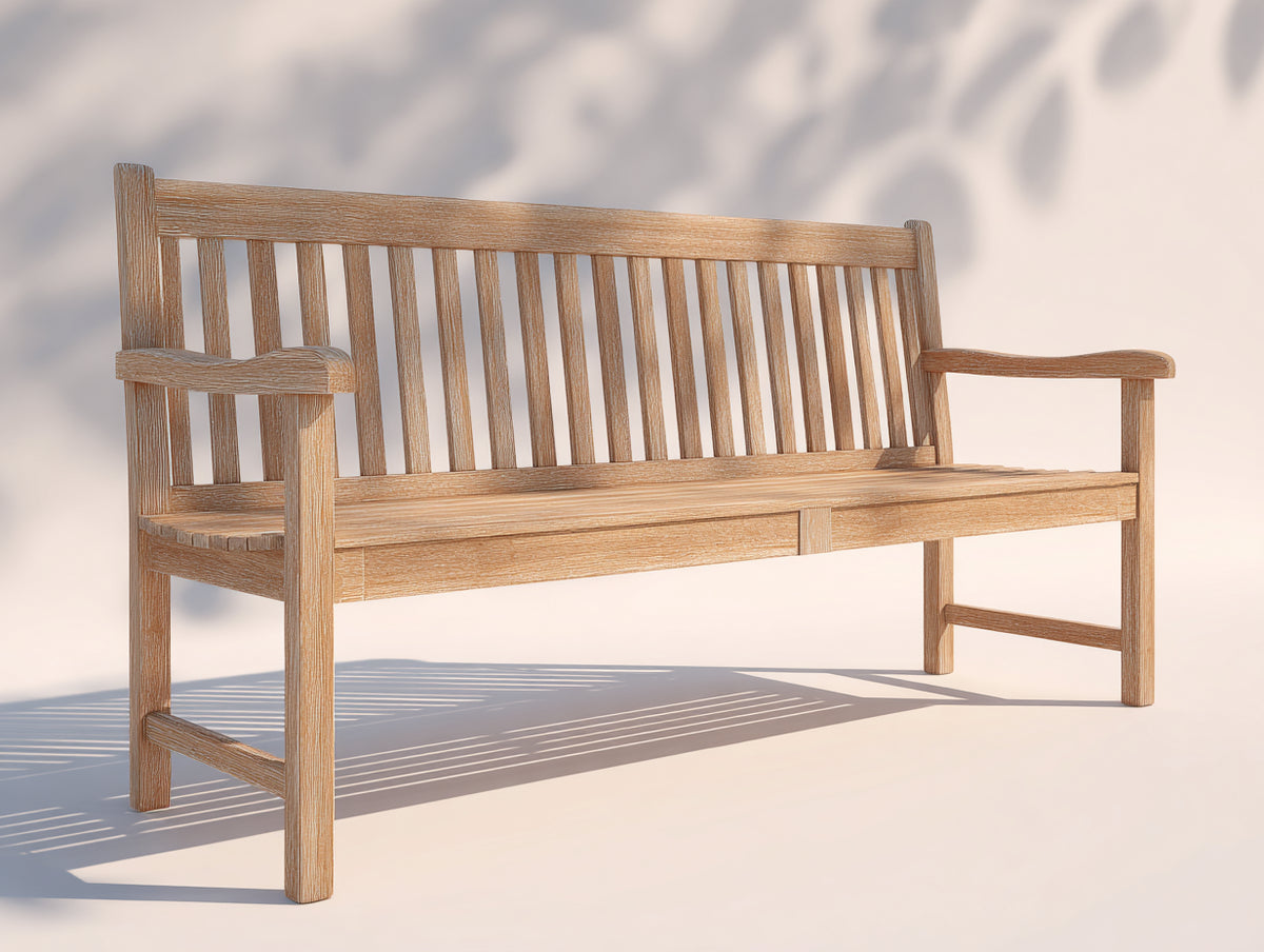 Banco de jardín 180x60x85 cm - Madera de acacia natural - Diseño clásico para exterior
