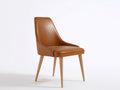 Sillas de comedor 55 x 60 x 85 cm - Marrón - Diseño moderno con asiento acolchado y patas de madera