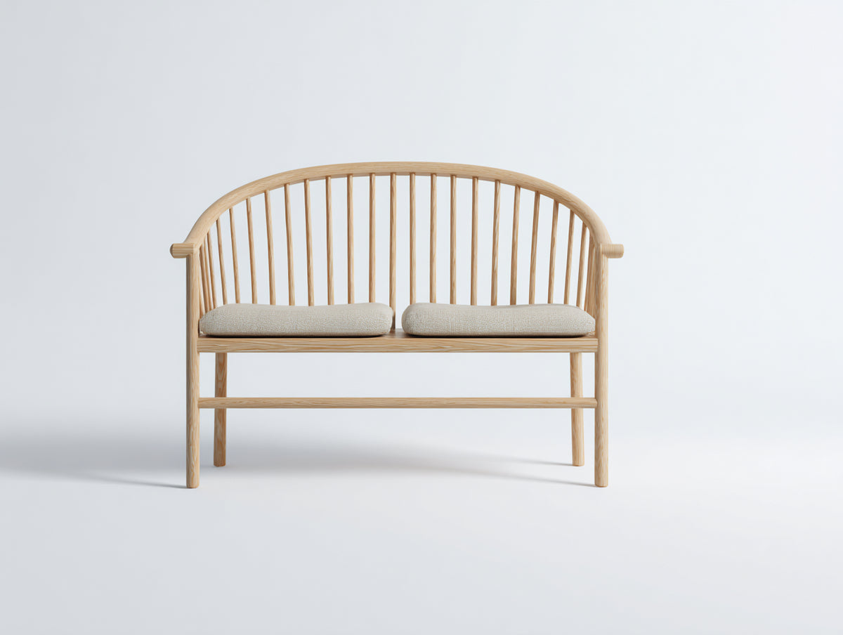 Banco de jardín de madera 180x60x90 cm - color madera natural - diseño nórdico para exterior